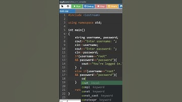 Username and Password Login in C++  #shorts #asmrprogramming #asmr #ytshorts