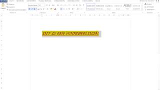 Word - Tekstopmaak En Paginarand.