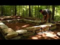 From Stones and Wood: Building a Complete Bushcraft Cabin in the Forest
