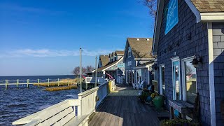 See the Waterfront Shops in Duck (NC) in Outer Banks with nice view of the waters and lots of shops!