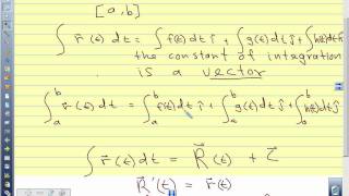 Calc III 12.2 Integration of vector valued functions.avi