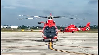 U.S. Coast Guard Air Station Miami MH-65 Dolphin depart for Savannah, Georgia #HurricaneFlorence