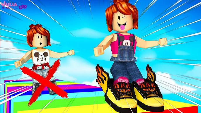 Roblox- COMPETIÇÃO DE PARKOUR MÃE VS FILHA (SUPER FUN OBBY) 