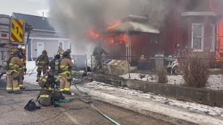VIDEO | Woman hospitalized, dog dies in Canton house fire
