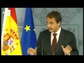 El "Gobierno de la recuperación" de Zapatero
