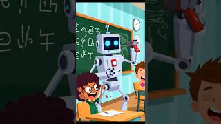 Cartoon Robot Teacher Goes Crazy in Class 🤖😂