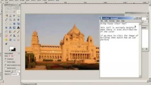 GIMP Using Fuzzy Select Tool /Magic wand tool