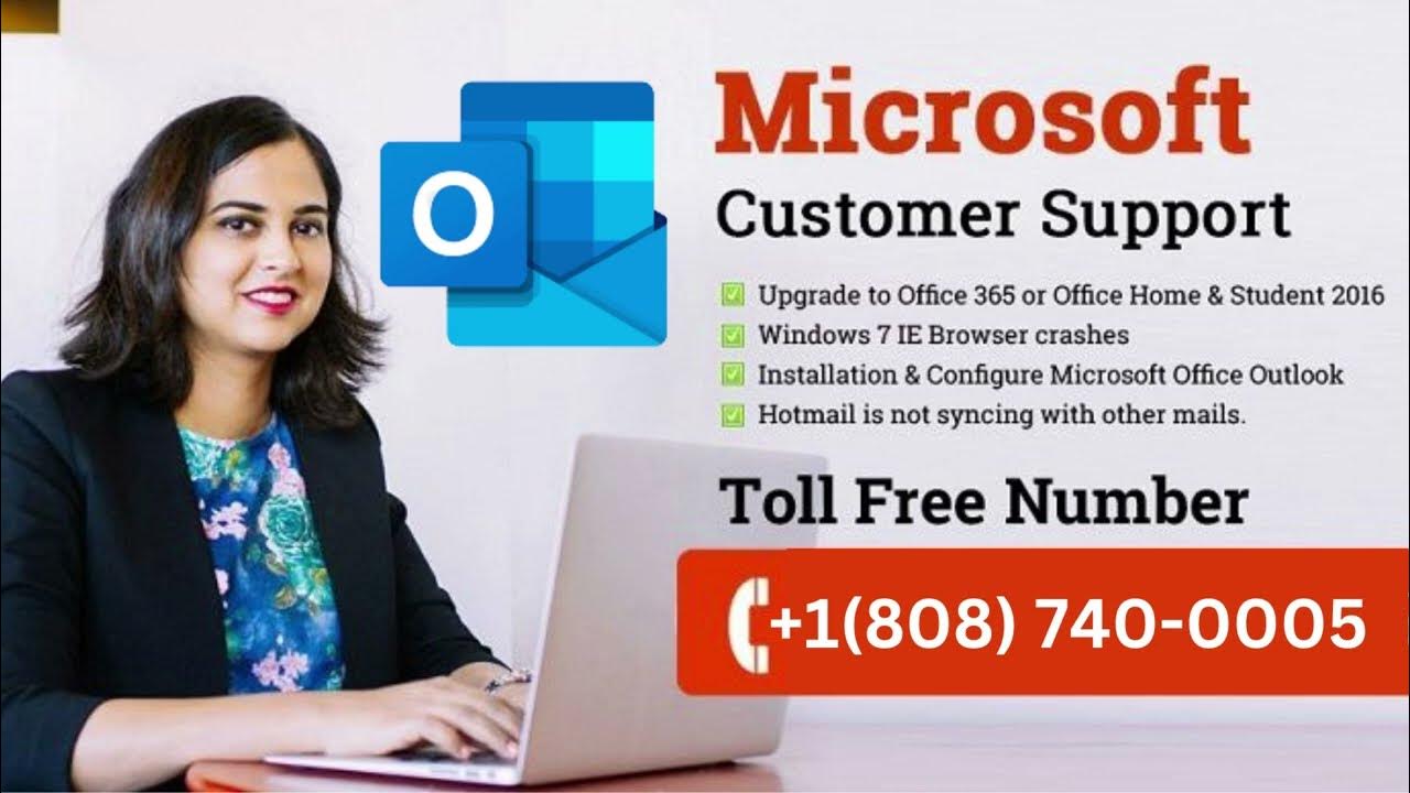  microsoft 1808 740 0005 outlook customer service number youtube