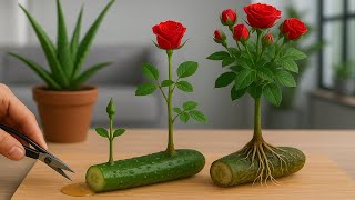 видео: Воткните ветку розы в огурец! Внезапно появляются 1001 корень и цветок! картинка: Воткните ветку розы в огурец! Внезапно появляются 1001 корень и цветок!