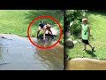 Minnesota Kid Follows Mom into Gator Pit