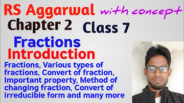 Rs aggarwal | class 7 | chapter 2 | fractions | Introduction | Math Guruji | Fractions class 7