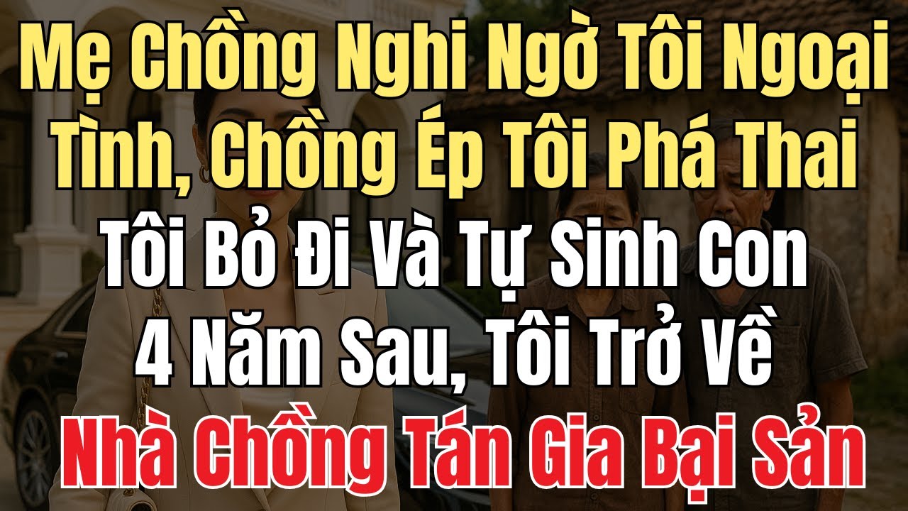 Mẹ Chồng Nghi Ngờ Tôi Ngoại Tình, Chồng Ép Tôi Phá Thai. Tôi Bỏ Đi Và Tự Sinh Con . 4 Năm Sau, Tôi..