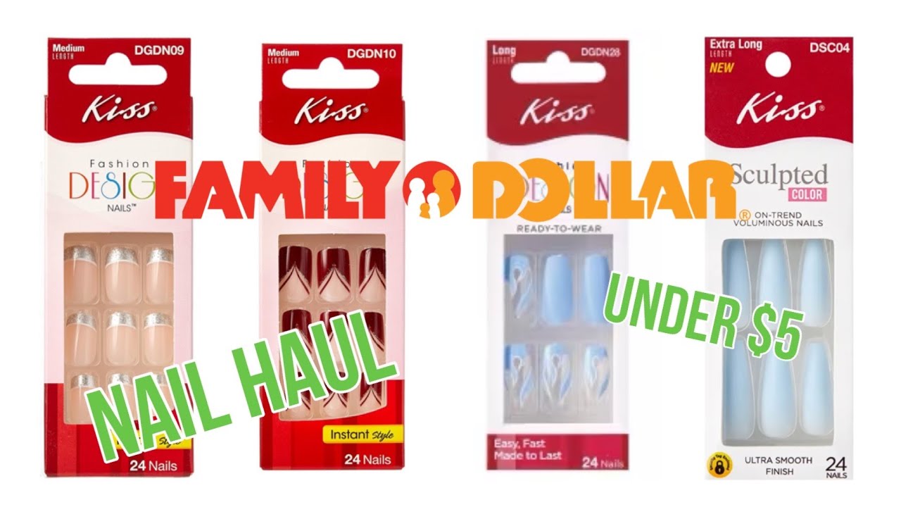 Family dollar HAUL 5 press on nails kissnails pressonnails nails