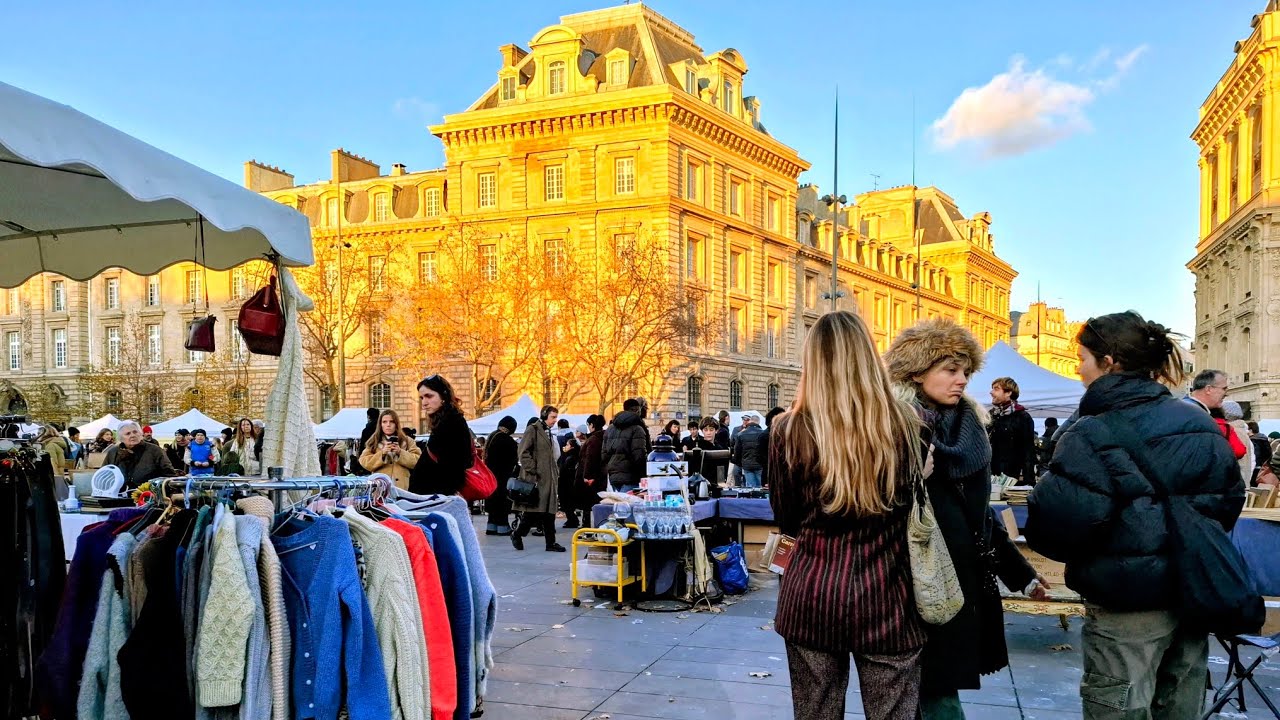 Paris France🇨🇵GRAND Marchés AUX Puces🔥FLEA MARKET🛍BROCANTE🏺ANTIQUITÉS old Things🪞Vide-greniers 4KHDR