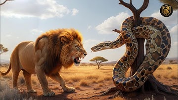 Savage Showdown: Lion vs Python in a Fight for Survival
