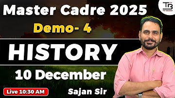 Master Cadre 2025 "History"⛳ Demo 4 by Sajan Sir #mastercadre2024 #mastercadre