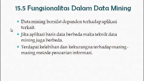 Teori Oracle 15 - Data Mining