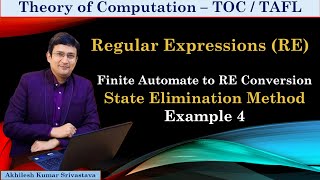 Finite Automata to Regular Expression - State Elimination Method - Example 4 thumbnail