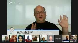 English Google Webmaster Central office-hours hangout