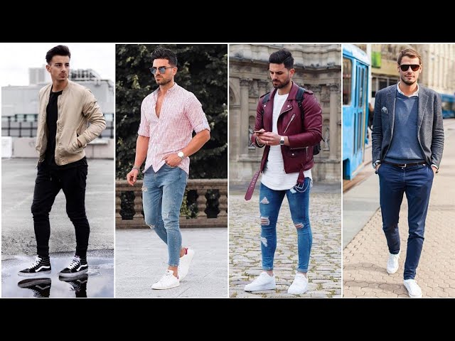 outfits casuales con jeans y tenis hombre Off 70%