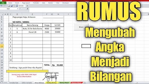 Cara Mengubah Angka Menjadi Bilangan dan Rumus Visual Basic