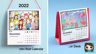 How to Make a 2022 mini Calendar Super EASY + Fan Art Winners!