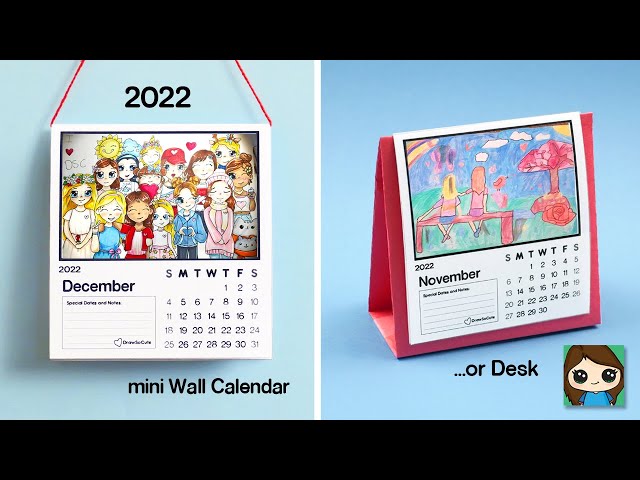 How to Make a 2022 mini Calendar Super EASY + Fan Art Winners! - YouTube how-to-make-a-2022-mini-calendar-super-easy-fan-art-winners-youtube