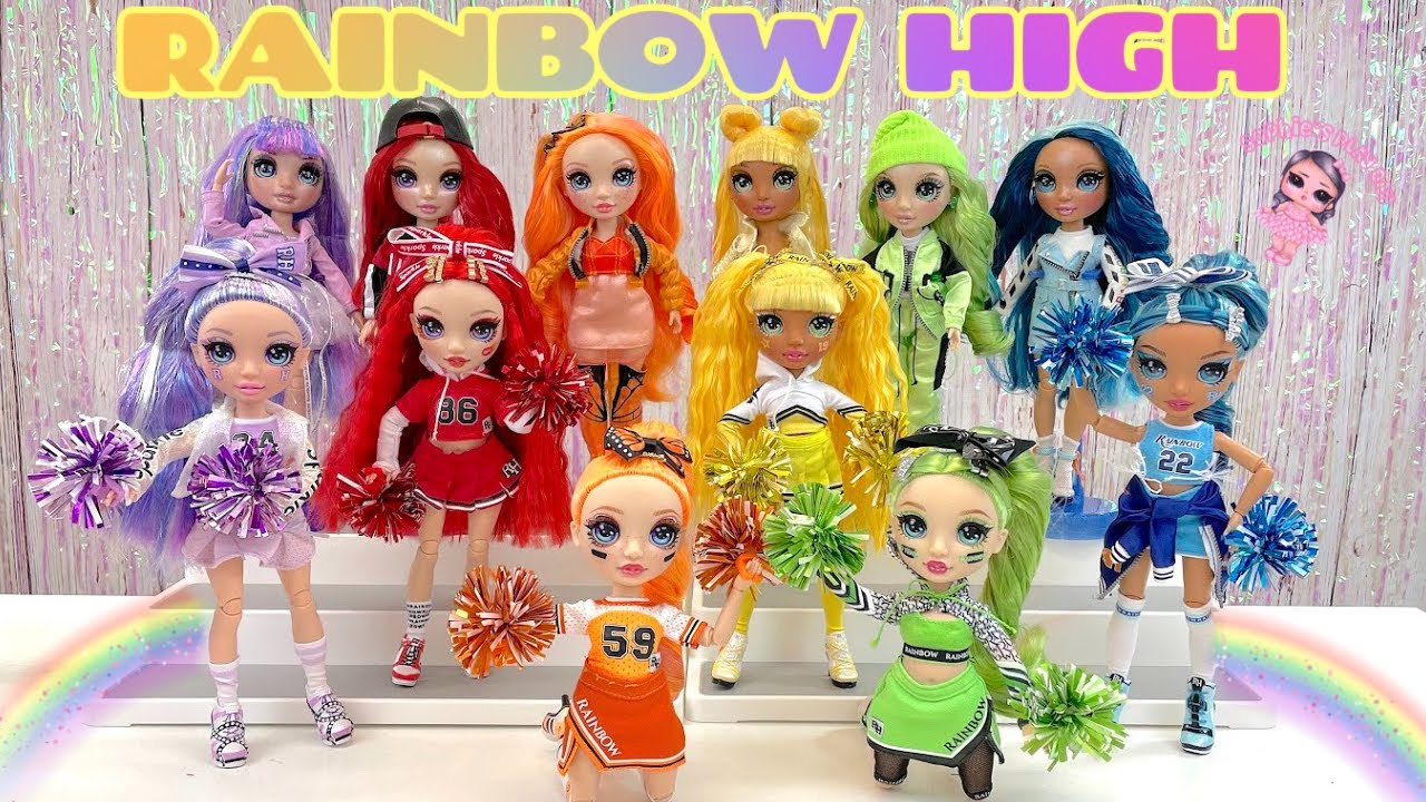 Rainbow High Cheer Doll Unboxing Poppy Rowan and Violet Willow, Complete Rainbow  High Cheer Dolls 
