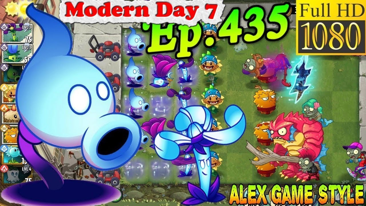 Plants vs. Zombies 2 Shadow Peashooter and Ghost Pepper Modern Day