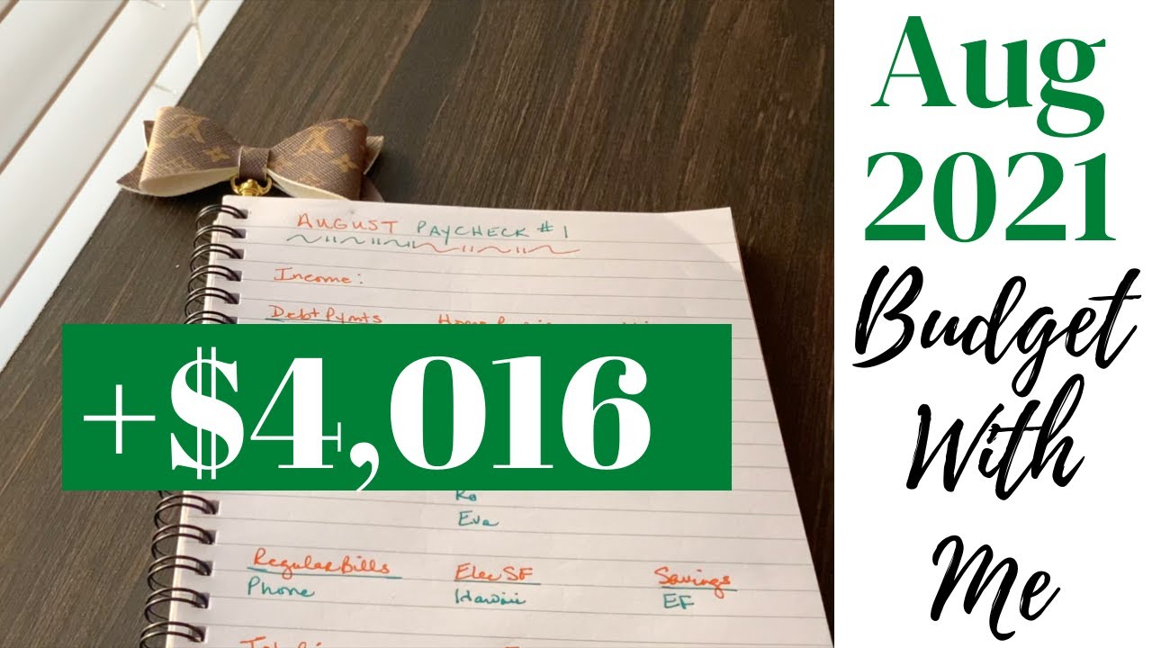 $4,000 BUDGET INCOME | BUDGETING WHILE TRAVELING | AUGUST 2021 PAYCHECK #1