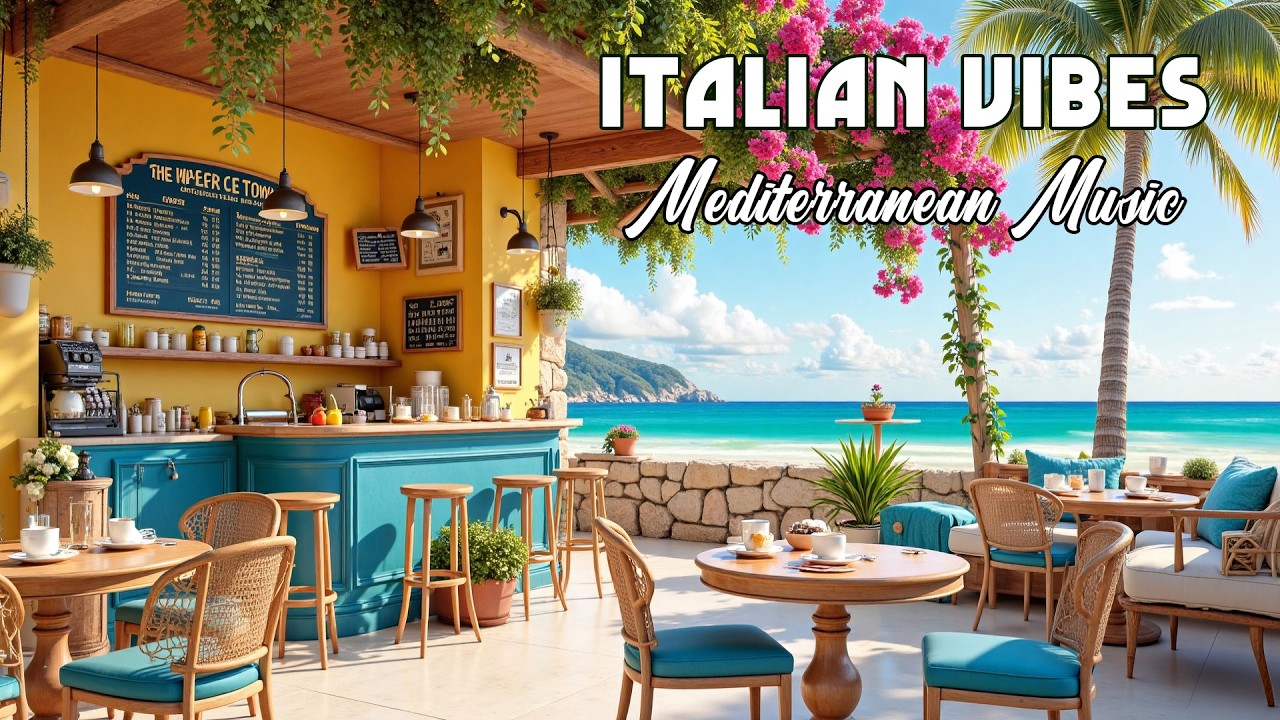 🎶 Italian Vibes & Mediterranean Music 🎶 1+ Hours Scenic Amalfi Coast & Lake Como Relaxation 4K