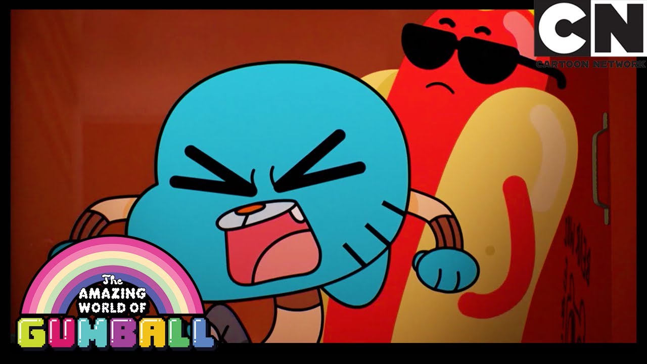 Gumball tries to make conversation with a hot dog The Awkwardness