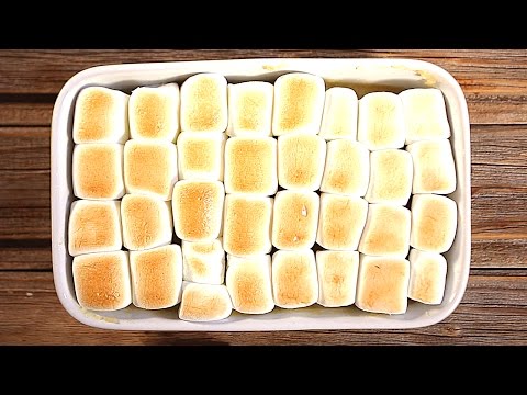 Видео рецепт Кассероль из сладкого картофеля с зефиром