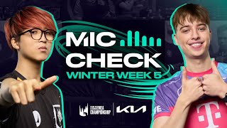 Champ Select Mindgames | Kia Mic Check | 2023 LEC Winter Week 5