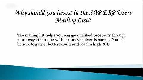 SAP ERP Users Mailing List-SAP ERP Customers Email List-SAP ERP Users Data List-Pioneer Lists