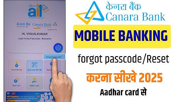 How to Reset Canara ai1 App MPIN & Password in 1 Minute #technicalvishal2m 