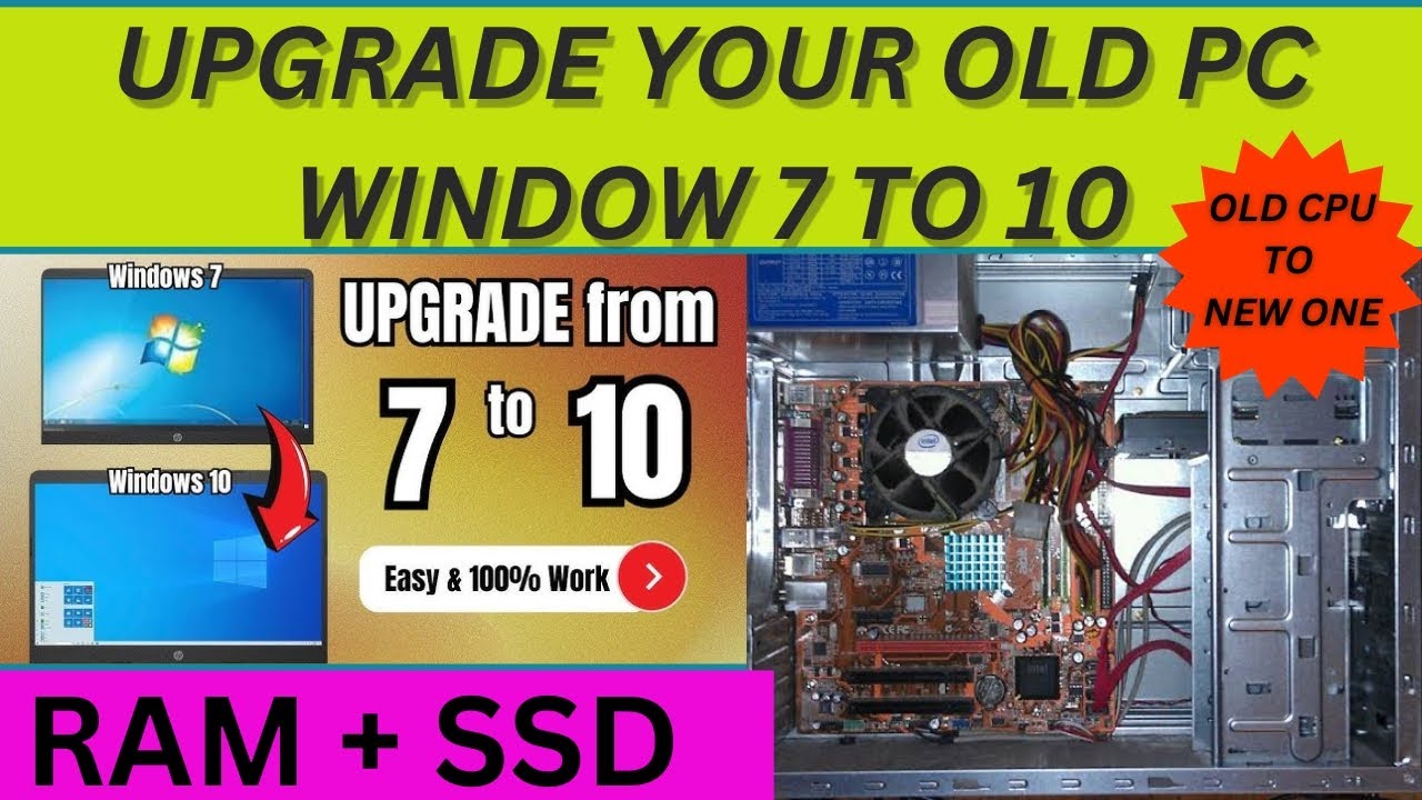 How to Upgrade Old CPU Window 7 To Window 10 // Upgrade your Old PC ...