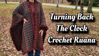 BEAUTIFUL Super EASY Crochet Ruana Tutorial  Turning Back The Clock