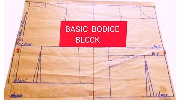 How to draft basic bodice pattern with waist  and side dart //Beginner Friendly //easiest method