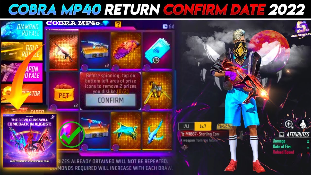 5th anniversary comeback ✔✔ | Cobra mp40 return confirm date 2022 | Cobra mp40 return |