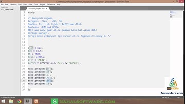 Barashada php Afsomali:Lesson5:Variable types