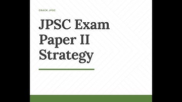 Preparation strategy for JPSC paper 2