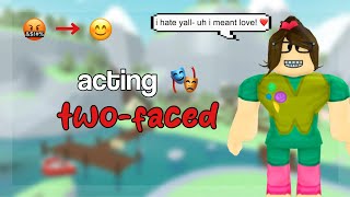 acting two faced in total roblox drama 🎭