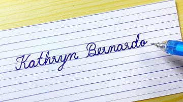 “Kathryn Bernardo” Beautiful name in Cursive writing | Handwriting | Calligraphy | Lettering