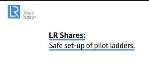 SAFE SET-UP OF PILOT LADDERS
