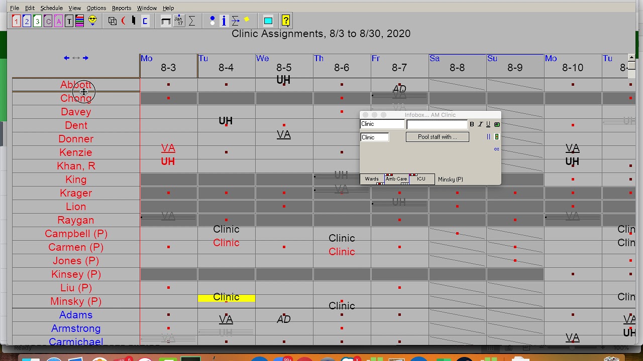 Assign clinics based on block rotation - YouTube