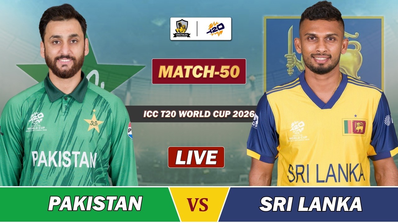 PAKISTAN VS SRI LANKA ICC T20 WC 2026 MATCH 50 LIVE | PAK VS SL LIVE COMMENTARY | SL 8 OV