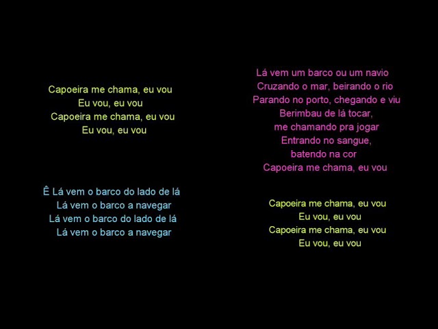 Song Lyrics - Capoeira Auvergne