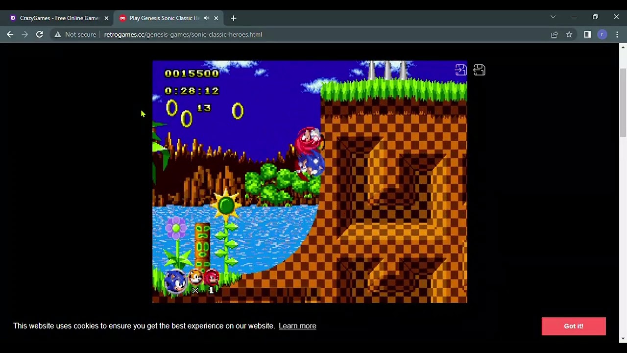 Play Genesis Super Sonic in Sonic the Hedgehog Online in your browser 