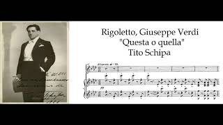 Questa O Quella Rigoletto, G. Verdi - Tito Schipa Really Old School Tenor